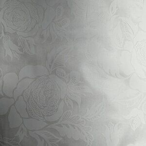 Tone on Tone White Large Floral Cotton Quilt Fabric #997